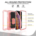 PC + Rubber 3-layers Shockproof Protective Case with Rotating Holder, For iPhone XR, For iPhone XS Max