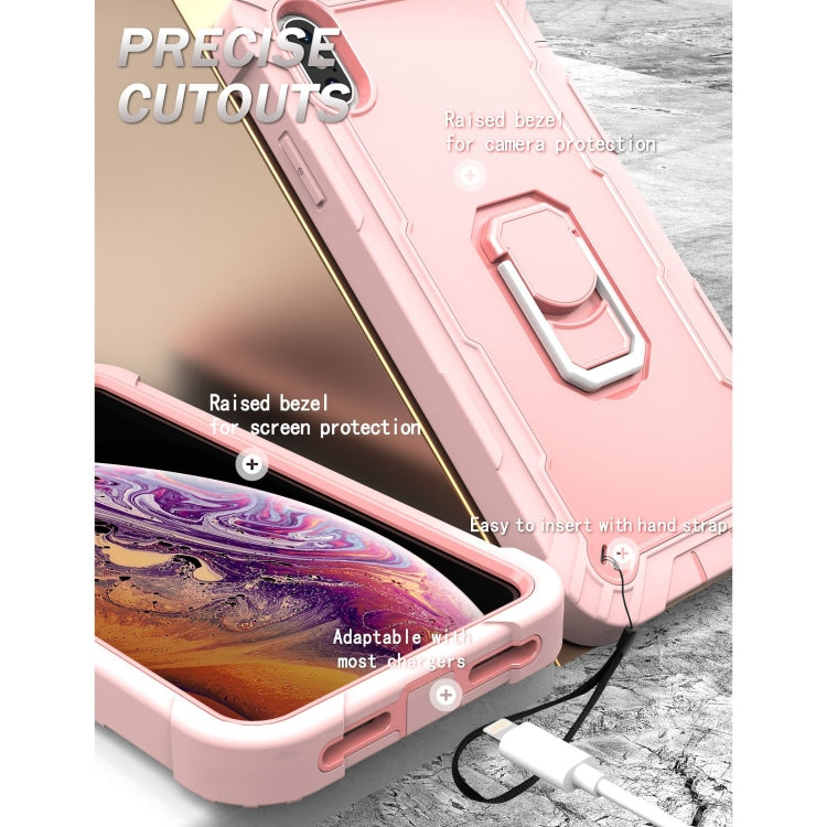 PC + Rubber 3-layers Shockproof Protective Case with Rotating Holder, For iPhone XR, For iPhone XS Max