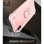 PC + Rubber 3-layers Shockproof Protective Case with Rotating Holder, For iPhone XR, For iPhone XS Max