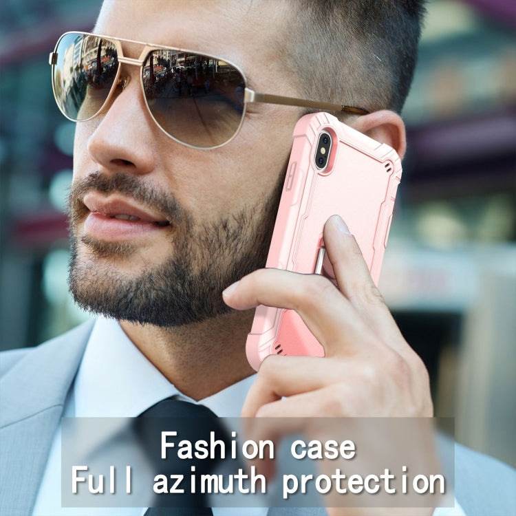 PC + Rubber 3-layers Shockproof Protective Case with Rotating Holder, For iPhone XR, For iPhone XS Max