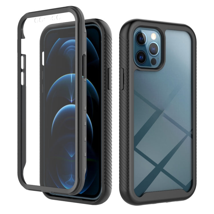 Starry Sky Solid Color Series Shockproof PC + TPU Case with PET Film, For iPhone 12 Pro Max For iPhone 12 Pro Max Black