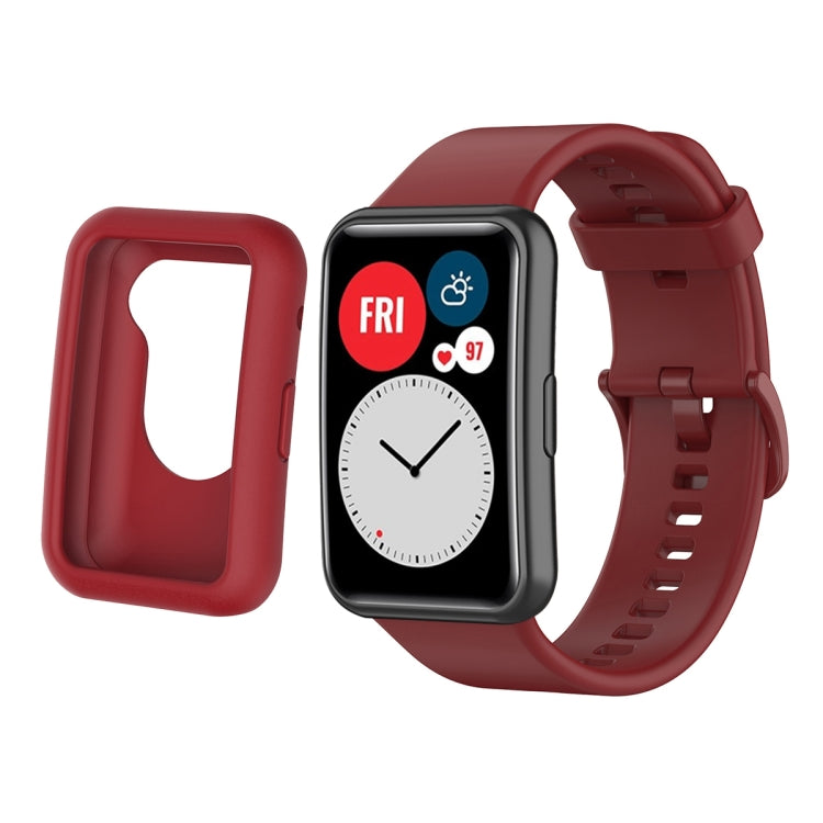 Watch Band – Silicone (Huwei Watch Fit Protective) Wine Red