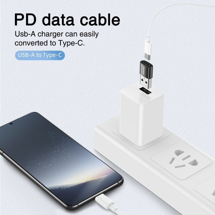 JOYROOM S-H152 3A USB Male to USB-C / Type-C Female OTG Adapter, S-H152 – Aluminum Alloy, Data Transmission