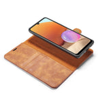 DG.MING Crazy Horse Texture Flip Detachable Magnetic Leather Case with Holder & Card Slots & Wallet, For Samsung Galaxy A32 4G