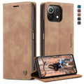 CaseMe 013 Multifunctional Horizontal Flip Leather Case, with Card Slot & Holder & Wallet, For Xiaomi Mi 11 Lite, For Samsung Galaxy S21 FE For Xiaomi Mi 11 Lite Brown