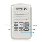RETEVIS RT20 2W 400-470MHz 16CHS Mini FM Radio Two Way Radio Walkie Talkie,, RT20,US Plug