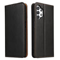 Fierre Shann PU Genuine Leather Texture Horizontal Flip Leather Case with Holder & Card Slots & Wallet, For Samsung Galaxy A32 5G, For Samsung Galaxy A72 5G, For Samsung Galaxy A52 5G For Samsung Galaxy A32 5G Black