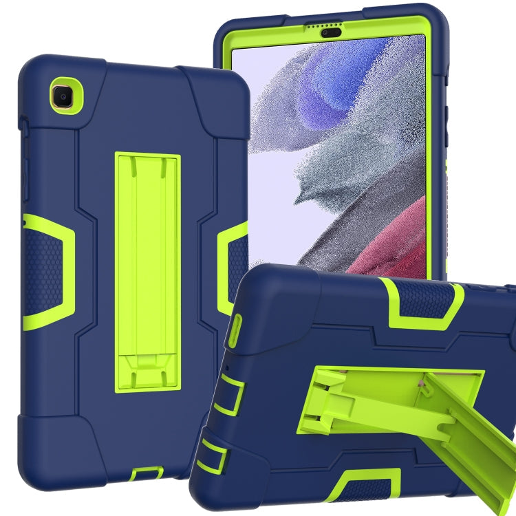 Contrast Color Robot Shockproof Silicone + PC Protective Case with Holder – Shockproof, For Samsung Galaxy Tab A7 Lite T225, For Samsung Galaxy Tab A7 10.4 (2020) For Samsung Galaxy Tab A7 Lite T225 Navy Blue + Yellow Green