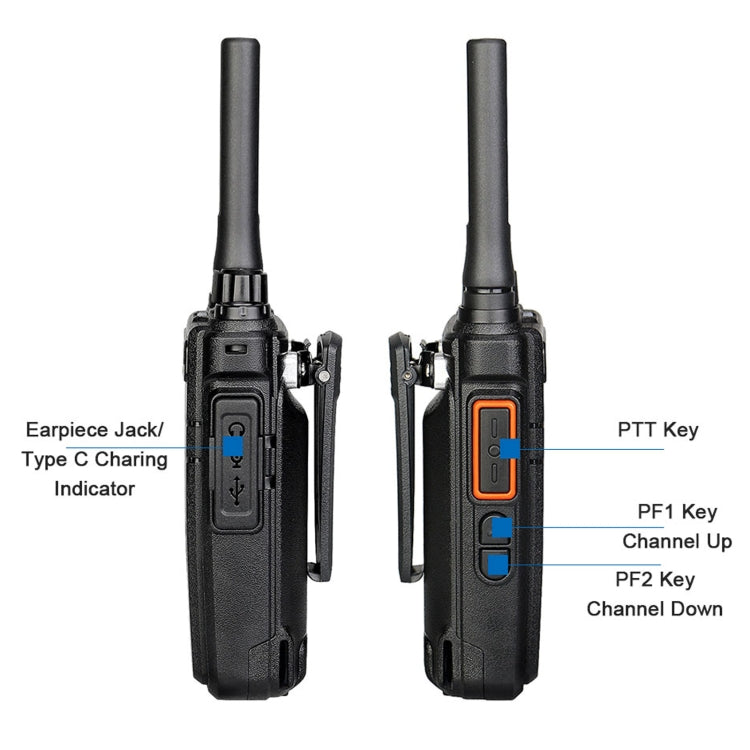 RETEVIS RB637 EU Frequency PMR446 16CHS License-free Two Way Radio Handheld Bluetooth Walkie Talkie, RB637 – Bluetooth