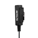 RETEVIS TK 2 Pin Long Clip Air Guide Covert Acoustic Tube Earpiece Speaker Microphone for H-777 / RT-5R / RT-5RV / RT-B6, TK Long Clip