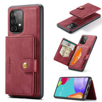 JEEHOOD Retro Magnetic Detachable Protective Case with Wallet & Card Slot & Holder, For Samsung Galaxy A32 5G, For Samsung Galaxy S20 FE, For Samsung Galaxy S20, For Samsung Galaxy S20+ For Samsung Galaxy A32 5G Red