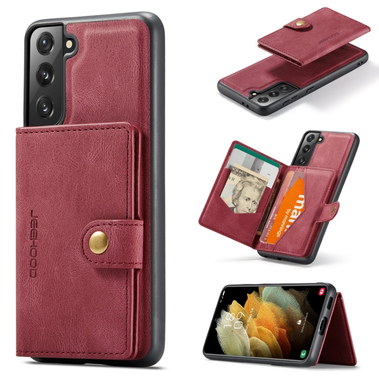 JEEHOOD Retro Magnetic Detachable Protective Case with Wallet & Card Slot & Holder – Magnetic, Card Slot, Flip, For Samsung Galaxy S20 Ultra 5G, For Samsung Galaxy Note20 Ultra, For Samsung Galaxy S21 FE For Samsung Galaxy S21 FE Red