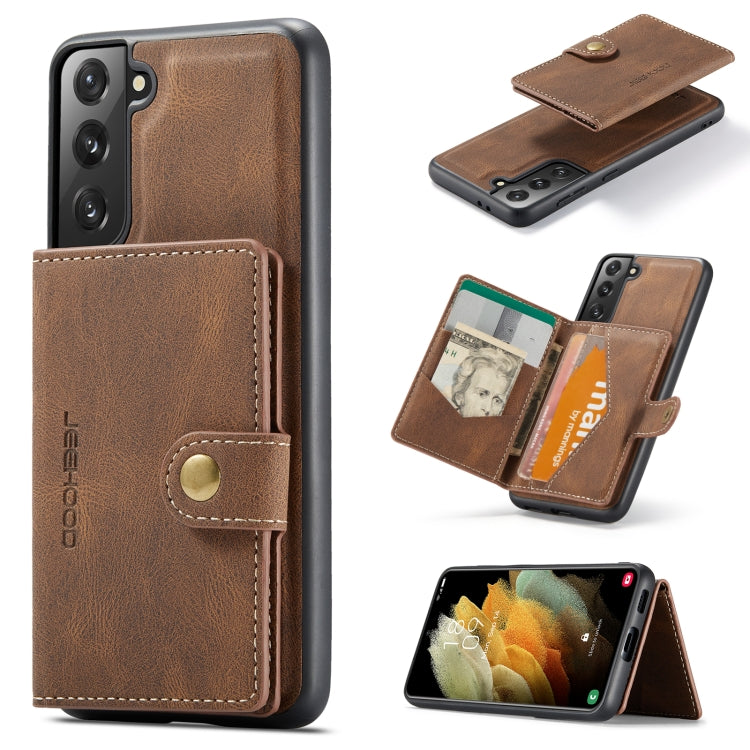JEEHOOD Retro Magnetic Detachable Protective Case with Wallet & Card Slot & Holder – Magnetic, Card Slot, Flip, For Samsung Galaxy S20 Ultra 5G, For Samsung Galaxy Note20 Ultra, For Samsung Galaxy S21 FE For Samsung Galaxy S21 FE Brown