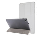 Silk Texture Three-fold Horizontal Flip Leather Case with Holder & Pen Slot, For Samsung Galaxy Tab A7 Lite 8.7 T220 / T225, For iPad Air 13 2025 / 2024 / iPad Pro 12.9 2022 / 2021 For Samsung Galaxy Tab A7 Lite 8.7 T220 T225 White