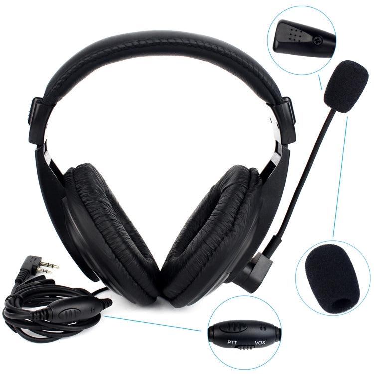 RETEVIS R-114 2 Pin K Head VOX Headset Earphone Microphone, R-114