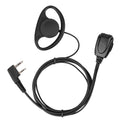 RETEVIS RE-3224 K 2 Pin D-type Earhook Earphone Microphone for H777/RT21/RT22/RT24/RT1/ RT3/RT81, RE-3224 RE-3224