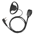 RETEVIS RE-3224 K 2 Pin D-type Earhook Earphone Microphone for H777/RT21/RT22/RT24/RT1/ RT3/RT81, RE-3224 RE-3224