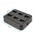 RETEVIS RTC777 Six-Way Walkie Talkie Charger for Retevis H777,, RTC777 AU Plug, RTC777 US Plug, RTC777 EU Plug, RTC777 UK Plug