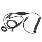 RETEVIS EH050K 2 Pin Adjustable Volume Noise Reduction Aviation Headphone Microphone with Finger PTT, EH050K