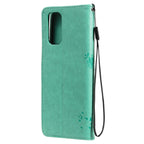 Tree & Cat Pattern Pressed Printing Horizontal Flip PU Leather Case with Holder & Card Slots & Wallet & Lanyard – Lanyard, Card Slot, Flip, For OPPO A93 5G / A74 5G, For OPPO A94 4G / F19 Pro / Reno 5F