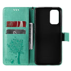 Tree & Cat Pattern Pressed Printing Horizontal Flip PU Leather Case with Holder & Card Slots & Wallet & Lanyard – Lanyard, Card Slot, Flip, For OPPO A93 5G / A74 5G, For OPPO A94 4G / F19 Pro / Reno 5F