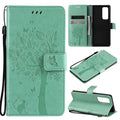 Tree & Cat Pattern Pressed Printing Horizontal Flip PU Leather Case with Holder & Card Slots & Wallet & Lanyard – Lanyard, Card Slot, Flip, For OPPO Reno5 Pro+ 5G / Find X3 Neo, For OPPO Find X3 / X3 Pro