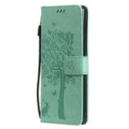 Tree & Cat Pattern Pressed Printing Horizontal Flip PU Leather Case with Holder & Card Slots & Wallet & Lanyard – Lanyard, Card Slot, Flip, For OPPO Reno5 Pro+ 5G / Find X3 Neo, For OPPO Find X3 / X3 Pro
