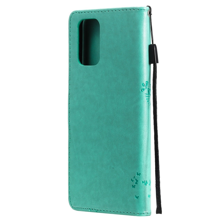 Tree & Cat Pattern Pressed Printing Horizontal Flip PU Leather Case with Holder & Card Slots & Wallet & Lanyard – Lanyard, Card Slot, Flip, For Xiaomi Redmi Note 10 4G, For Xiaomi Redmi Note 10 Pro