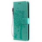 Tree & Cat Pattern Pressed Printing Horizontal Flip PU Leather Case with Holder & Card Slots & Wallet & Lanyard – Lanyard, Card Slot, Flip, For Xiaomi Mi 11 Lite 5G, For Xiaomi Mi 11 Pro