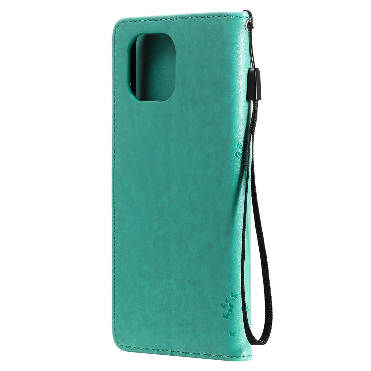 Tree & Cat Pattern Pressed Printing Horizontal Flip PU Leather Case with Holder & Card Slots & Wallet & Lanyard – Lanyard, Card Slot, Flip, For Xiaomi Mi 11 Lite 5G, For Xiaomi Mi 11 Pro