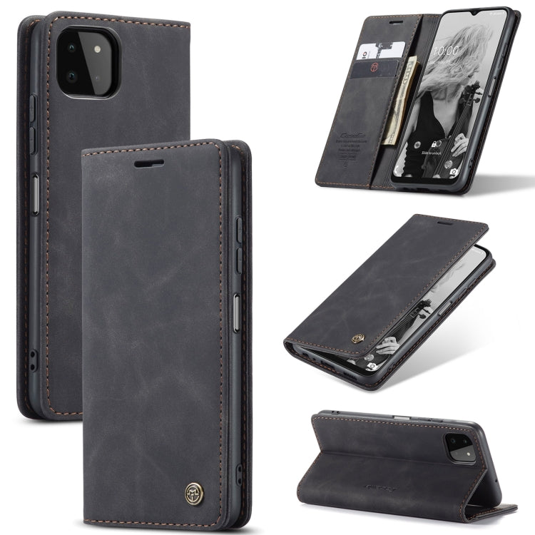 CaseMe 013 Multifunctional Horizontal Flip Leather Case with Card Slot & Holder & Wallet, For Samsung Galaxy A22 5G For Samsung Galaxy A22 5G Black