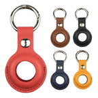 Shockproof Anti-scratch Leather Protective Case Cover Key Chain with Hang Loop For AirTag 2nd Gen / AirTag 1st Gen