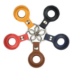 Shockproof Anti-scratch Leather Protective Case Cover Key Chain with Hang Loop For AirTag 2nd Gen / AirTag 1st Gen