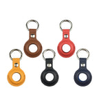 Shockproof Anti-scratch Leather Protective Case Cover Key Chain with Hang Loop For AirTag 2nd Gen / AirTag 1st Gen