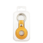 Shockproof Anti-scratch Leather Protective Case Cover Key Chain with Hang Loop For AirTag 2nd Gen / AirTag 1st Gen