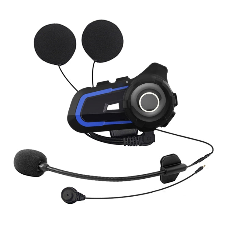 WUPP Bluetooth 5.1 S2 Motorcycle Helmet Full Duplex Bluetooth Intercom Headset Earphone Blue