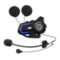 WUPP Bluetooth 5.1 S2 Motorcycle Helmet Full Duplex Bluetooth Intercom Headset Earphone Blue