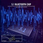 WUPP Bluetooth 5.1 S2 Motorcycle Helmet Full Duplex Bluetooth Intercom Headset Earphone