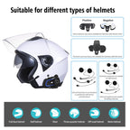 WUPP Bluetooth 5.1 S2 Motorcycle Helmet Full Duplex Bluetooth Intercom Headset Earphone