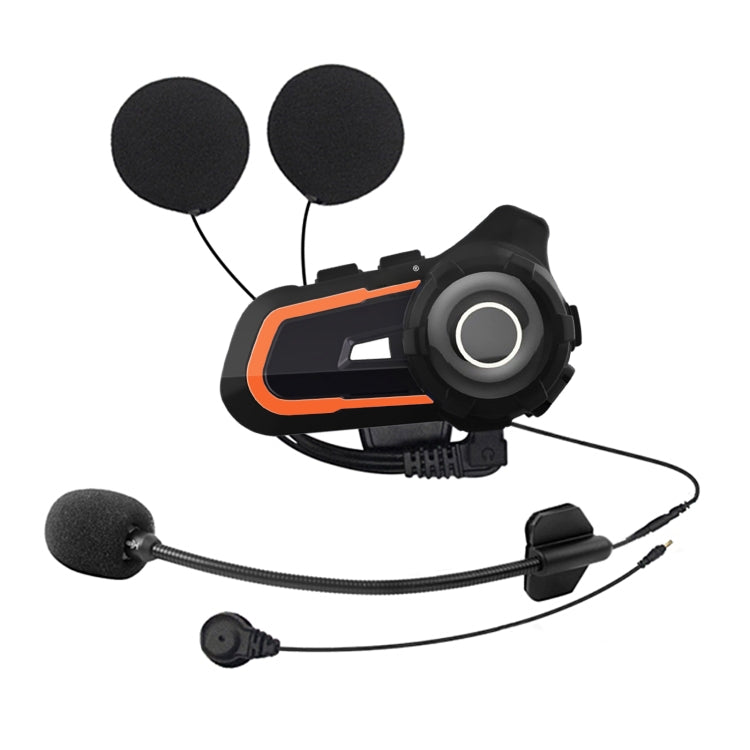 WUPP Bluetooth 5.1 S2 Motorcycle Helmet Full Duplex Bluetooth Intercom Headset Earphone – Waterproof, Bluetooth Orange