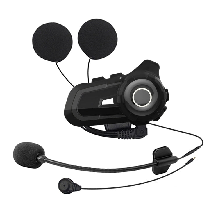 WUPP Bluetooth 5.1 S2 Motorcycle Helmet Full Duplex Bluetooth Intercom Headset Earphone – Waterproof, Bluetooth Black
