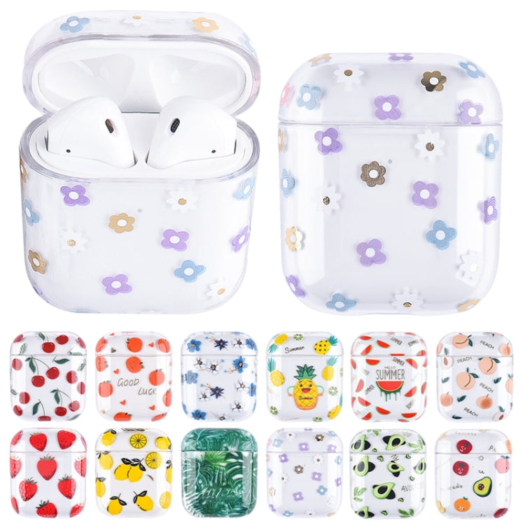 Bronzing Fruit Pattern PC Earphone Hard Protective Case, For AirPods 1...