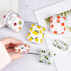 Bronzing Fruit Pattern PC Earphone Hard Protective Case, For AirPods 1...