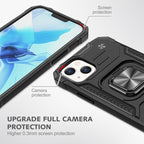 Magnetic Armor Shockproof TPU + PC Case with Metal Ring Holder, For iPhone 13 Pro