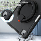 Shocproof Silicone + PC Protective Case with 360 Degree Rotation Foldable Handle Grip Holder & Pen Slot – Durable Build, Easy to Use, For iPad Air 4 10.9 / Pro 11 2021 / 2020 / 2018, For Samsung Galaxy Tab A7 10.4 2020 T500