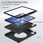 Shocproof Silicone + PC Protective Case with 360 Degree Rotation Foldable Handle Grip Holder & Pen Slot – Durable Build, Easy to Use, For iPad Air 4 10.9 / Pro 11 2021 / 2020 / 2018, For Samsung Galaxy Tab A7 10.4 2020 T500