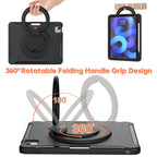 Shocproof Silicone + PC Protective Case with 360 Degree Rotation Foldable Handle Grip Holder & Pen Slot – Durable Build, Easy to Use, For iPad Air 4 10.9 / Pro 11 2021 / 2020 / 2018, For Samsung Galaxy Tab A7 10.4 2020 T500