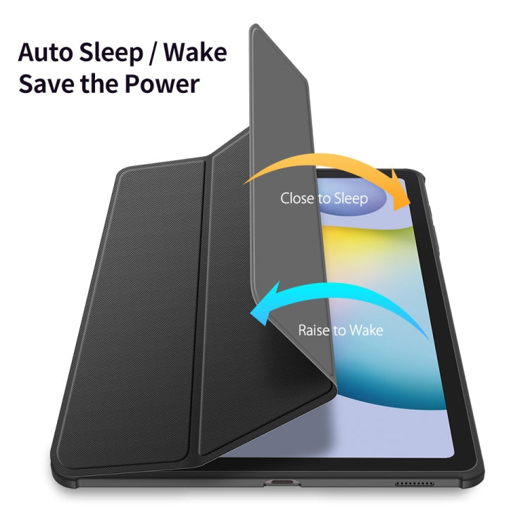 DUX DUCIS TOBY Series Antiskid PU Leather + PC + TPU Horizontal Flip Case with Holder & Pen Slot & Sleep / Wake-up Function – Flip, Leather, TPU, For Samsung Galaxy Tab S6 Lite
