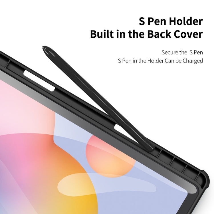DUX DUCIS TOBY Series Antiskid PU Leather + PC + TPU Horizontal Flip Case with Holder & Pen Slot & Sleep / Wake-up Function – Flip, Leather, TPU, For Samsung Galaxy Tab S6 Lite