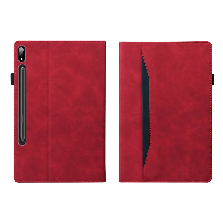 Business Shockproof Horizontal Flip Leather Case with Holder & Card Slots & Photo Frame & Pen Slot & Sleep / Wake-up Function – Shockproof, Card Slot, Flip, For Samsung Galaxy Tab S8+ / Tab S8 Plus /  Tab S7 FE / Tab S7+ SM-T970 / SM-T976B...